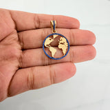 Dije Silueta Tierra 3.4 g / 3.3 cm Oro Amarillo 18K