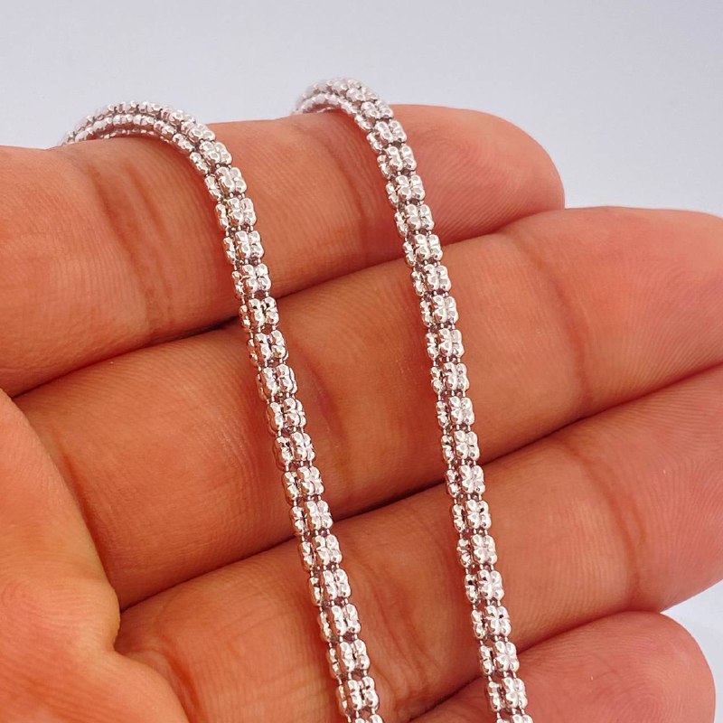 Cadena Ice 19.35gr / 61.5cm / Oro Blanco +4 14K Italy $