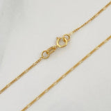 Cadena Figaro Diamantada 1.15 g / 45.3 cm / 0.9 mm Oro Amarillo 18K
