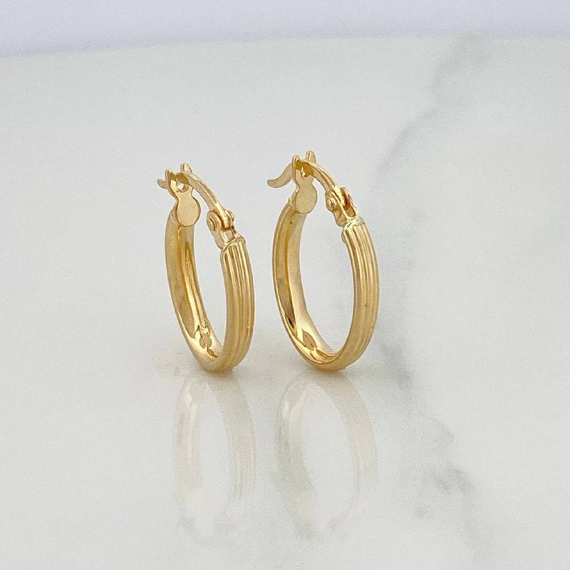 Candongas Juli Ovaladas 1.05 g / 1.7 cm Oro Amarillo 18K