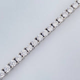 Pulso Tenis 16.3gr / 19.1cm / Oro Blanco 18K &