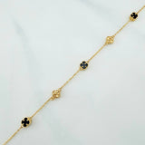 Pulso Trebol Aro Seguido 3.2 g / 21.8 cm / 4.8 mm Oro Amarillo 18K
