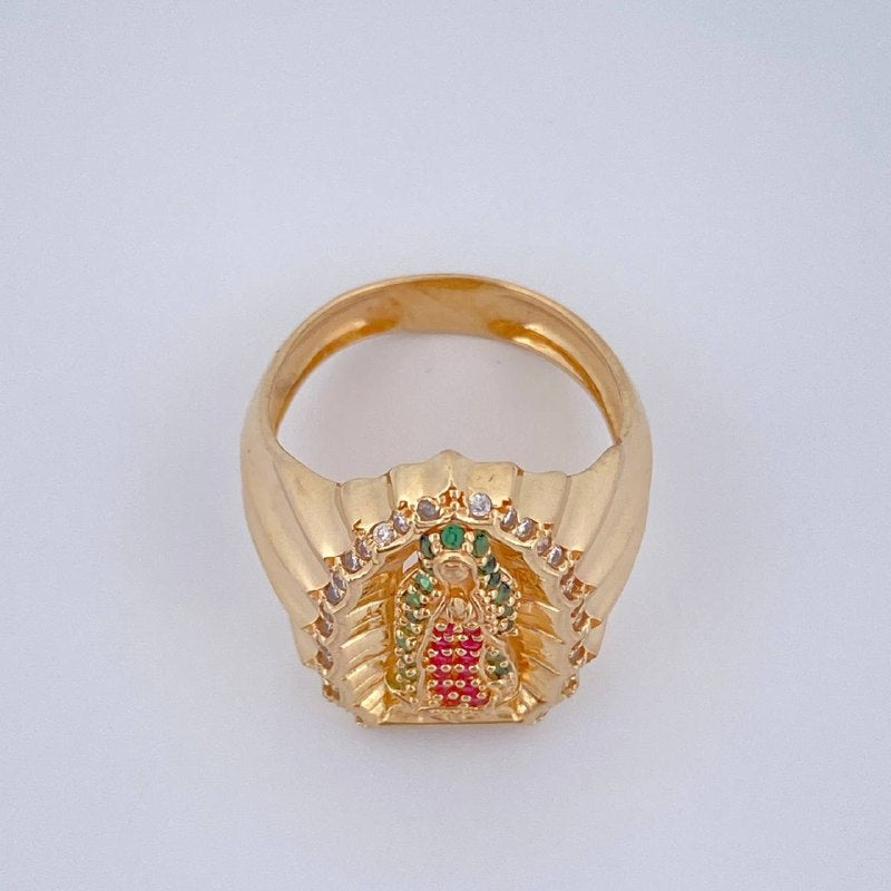 Anillo Virgen Guadalupe 7.25gr / T6 1/4 / Oro Amarillo 18K $