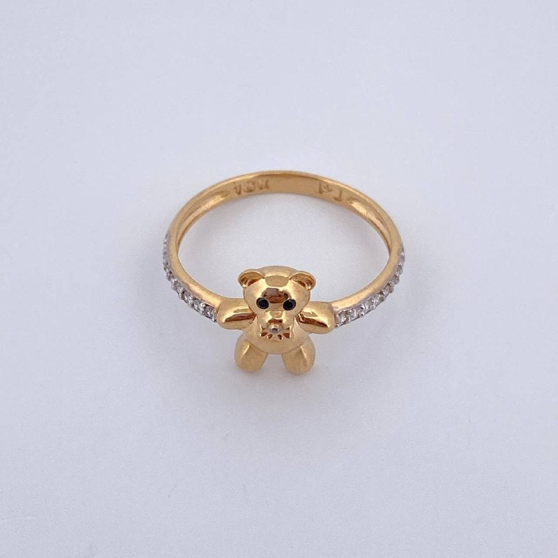 Anillo Oso Corbatin 2.35gr / T6 3/4 / Oro 18K $