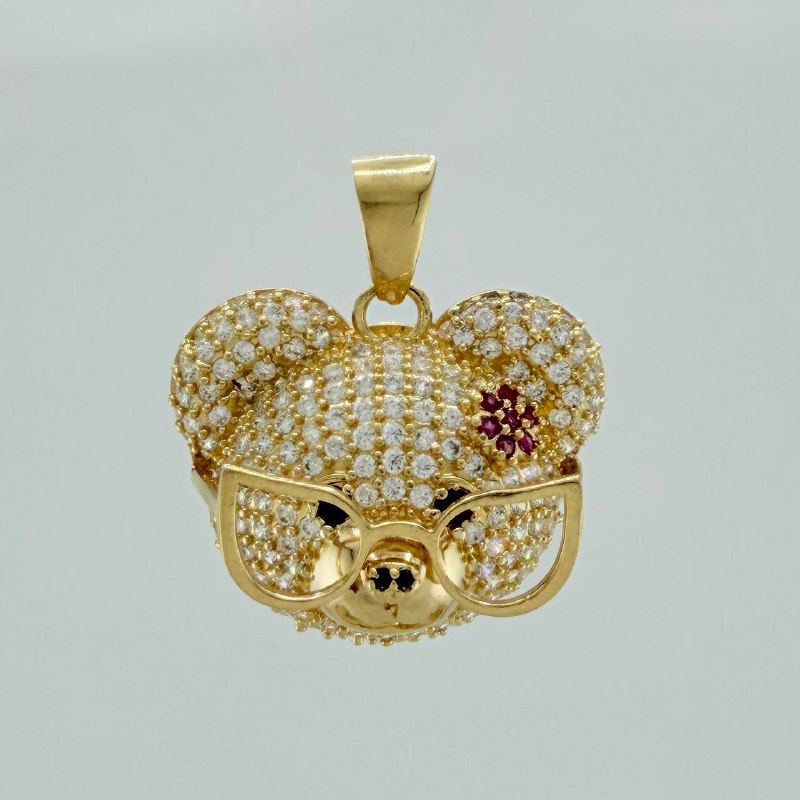 Dije Rostro Oso 9.25 g / 2.9 cm Oro Amarillo 18K