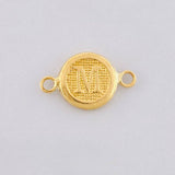 Herraje Circulo Letra M 0.4g / 1.5cm Oro Amarillo 18K