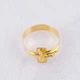 Anillo Cruz Cristo 1.75g / T8 3/4 Oro Amarillo 18K