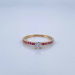Anillo Solitario Churumbela 1.35gr / T6 1/2 / Oro 18K &