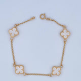 Pulso Trebol 3.6gr / 18.3cm / Oro 18K &