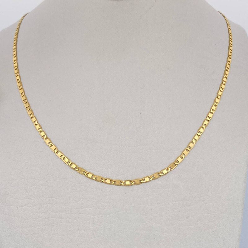 Cadena Escalera Plana 4.55gr / 60cm / Oro Amarillo +3 18K $