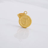 Dije Circulo Letra J 0.6g / 1.7cm Oro Amarillo 18K