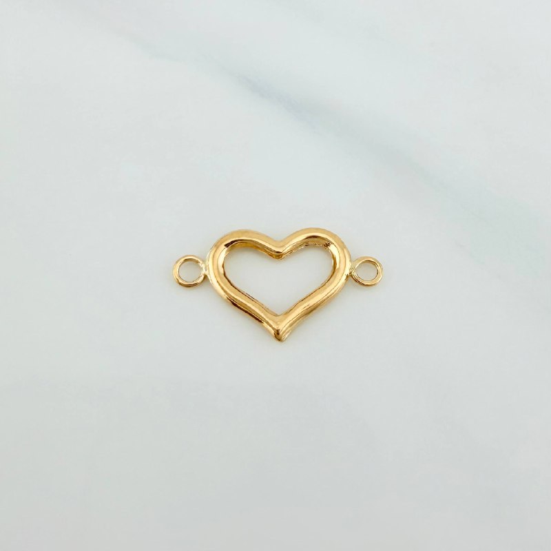 Herraje Silueta Corazón 0.95 g / 2.3 cm Oro Amarillo 18K