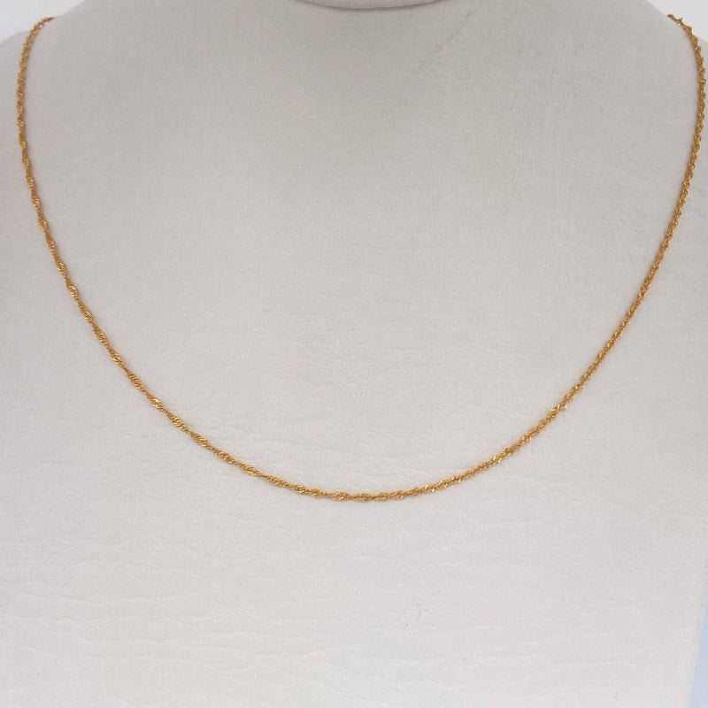 Cadena Singapur 0.8gr / 39.8cm / Oro Amarillo +3 18K &