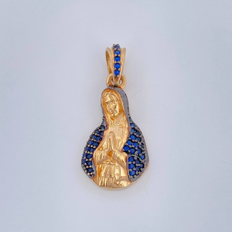 Dije Virgen de Guadalupe Silueta 2.75gr / 2.6cm / Dos Oros Negro Amarillo 18K $