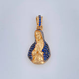 Dije Virgen de Guadalupe Silueta 2.75gr / 2.6cm / Dos Oros Negro Amarillo 18K $