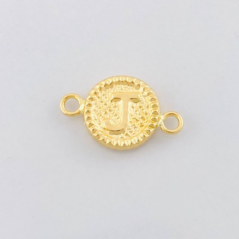 Herraje Circulo Letra J 0.55g / 1.6cm Oro Amarillo 18K