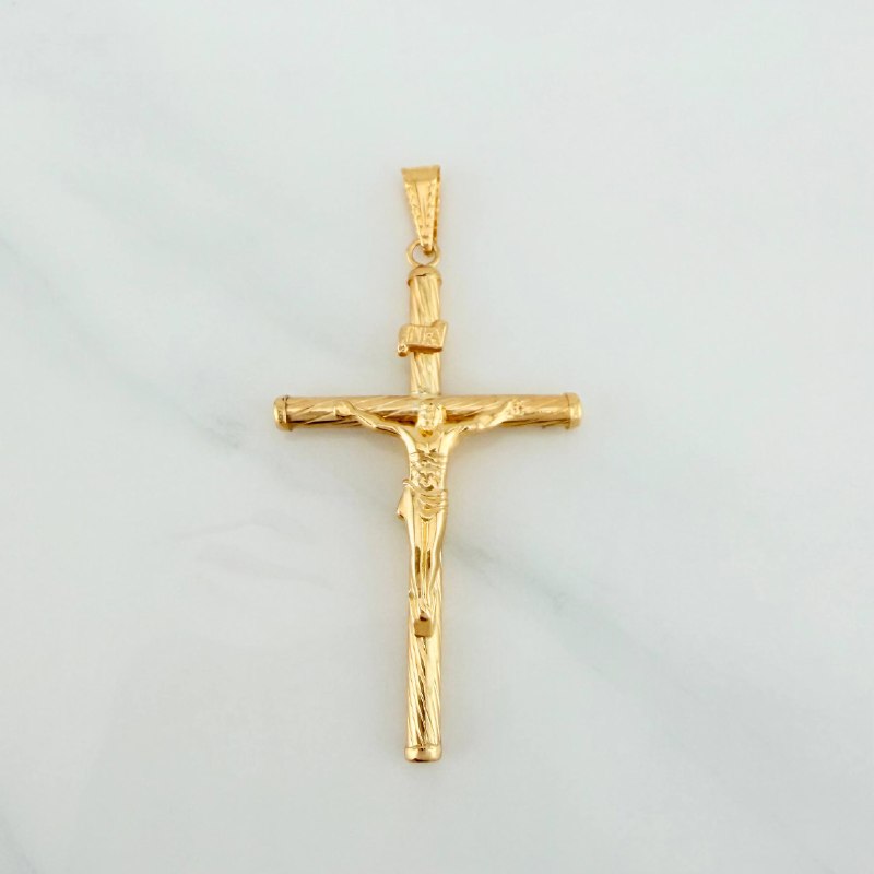 Dije Cruz Cristo 1.7 g / 5.4 cm Oro Amarillo 18K