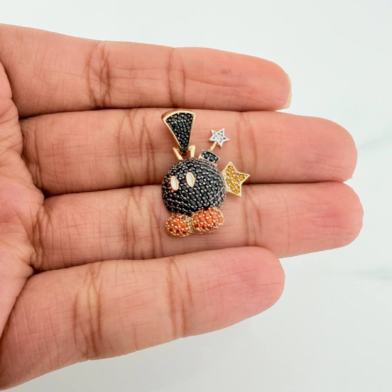 Dije Bomba 3.2 g / 2.4 cm Tres Oros 18K