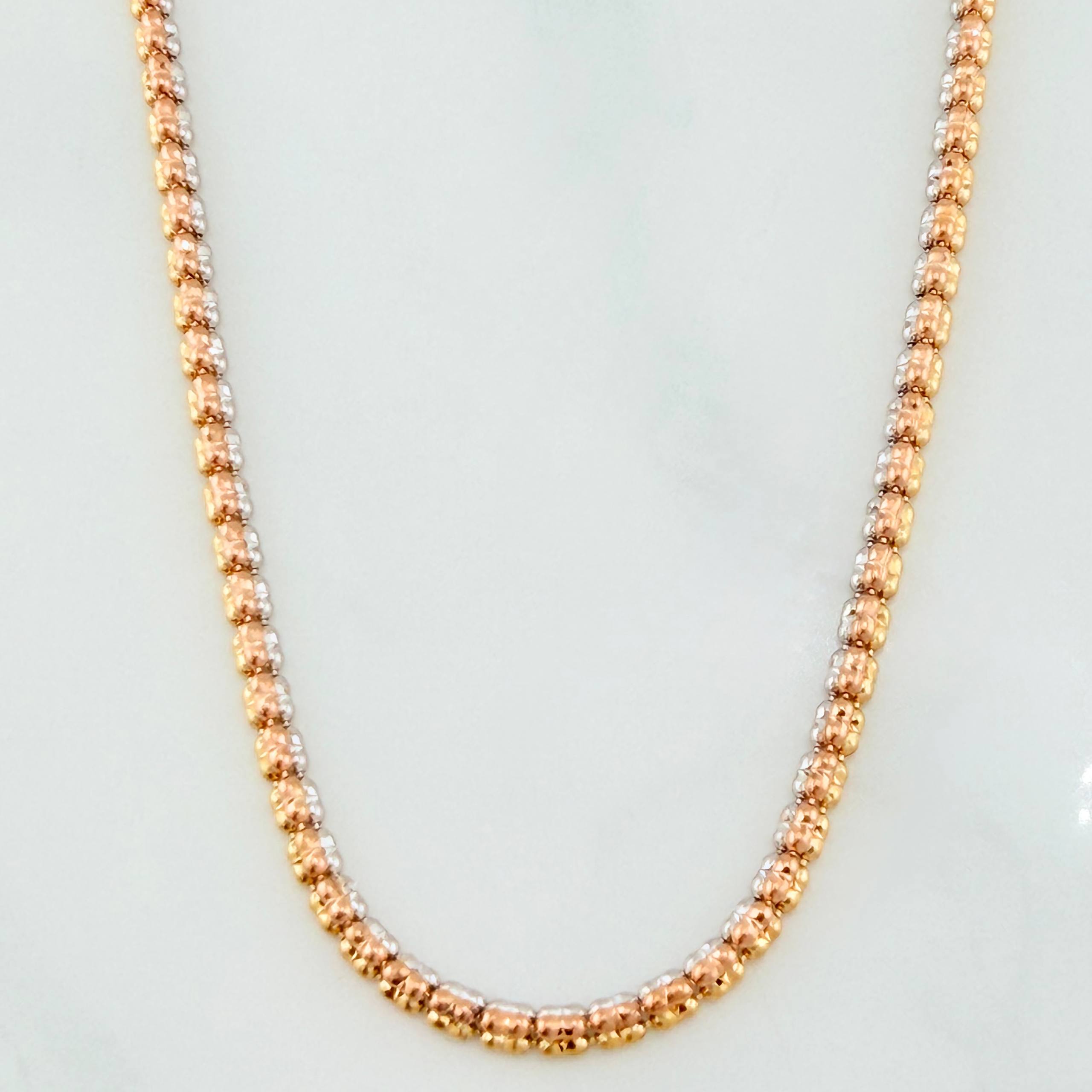 Cadena Ice 12 g / 50 cm / 2.3 mm Tres Oros 18K