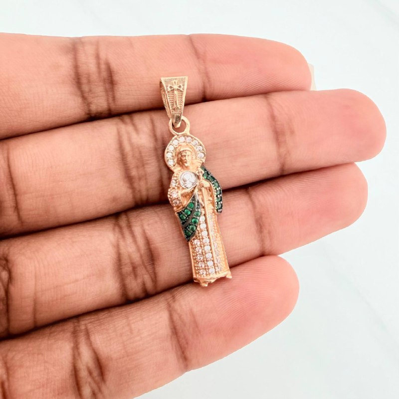 Dije San Judas Tadeo 2.75 g / 3.5 cm Tres Oros 18K