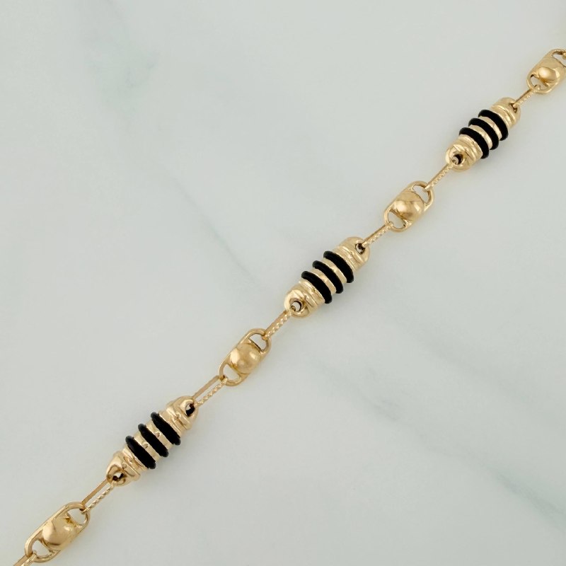 Pulso Rustico Cilindro Bolas 5.7 g / 19.9 cm / 5.4 mm Oro Amarillo 18K