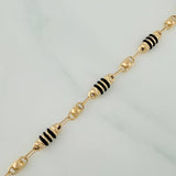 Pulso Rustico Cilindro Bolas 5.7 g / 19.9 cm / 5.4 mm Oro Amarillo 18K