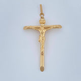 Dije Cruz Cristo 1.45gr / 4cm / Oro Amarillo 18K *