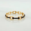Anillo Argolla Pulsera 1.65 g / T6 1/2 Dos Oros Negro Amarillo 18K