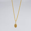 Set Cadena Lazo + Dije Virgen De La Medalla Milagrosa / 1,25 gr / 44.6 cm Oro Amarillo 18K