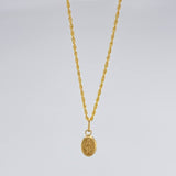 Set Cadena Lazo + Dije Virgen De La Medalla Milagrosa / 1,25 gr / 44.6 cm Oro Amarillo 18K