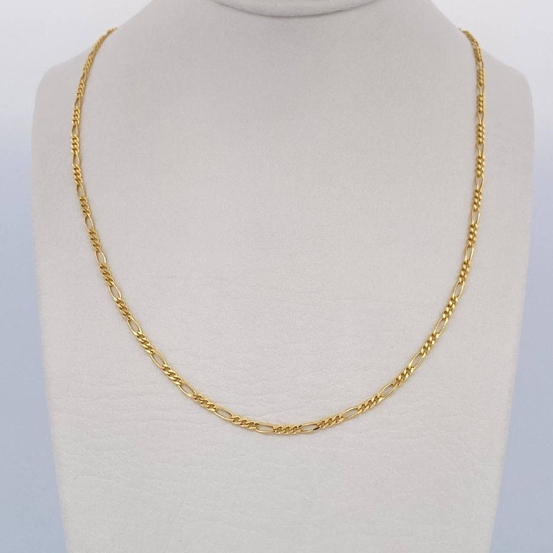 Cadena Figaro 2.45gr / 59cm / +1 Oro 18K &
