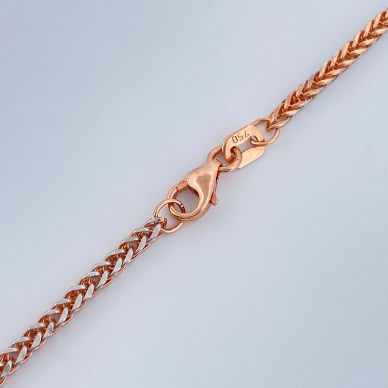 Cadena Franco 5.4gr / 60cm / Dos Oros Blanco Rosa +3 18K %