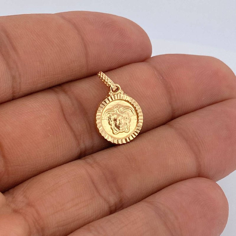 Dije Medalla Medusa 1gr / 2cm / Oro Amarillo 18K &