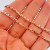 Cadena Franco 8.6gr / 60cm / Dos Oros Blanco Rosa +3 18K &