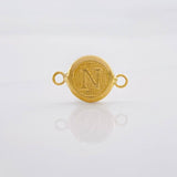 Herraje Circulo Letra N 0.4g / 1.5cm Oro Amarillo 18K