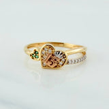 Anillo 15´S 2.2 g / T7 3/4 Tres Oros 18K