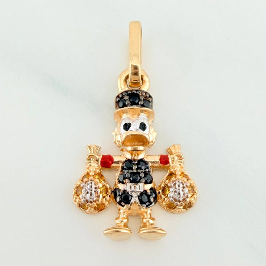 Dije Pato Bolsa Dinero 1.65 g / 2.2 cm Tres Oros 18K