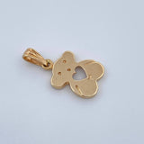 Dije Oso Corazon 1.3gr / 2cm / Dos Oros Amarillo Rosa 18K &