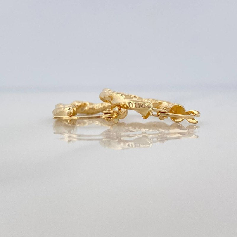 Candongas Milu Ovalada Rayadas 1.55 g / 2 cm Oro Amarillo 18K