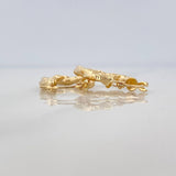 Candongas Milu Ovalada Rayadas 1.55 g / 2 cm Oro Amarillo 18K