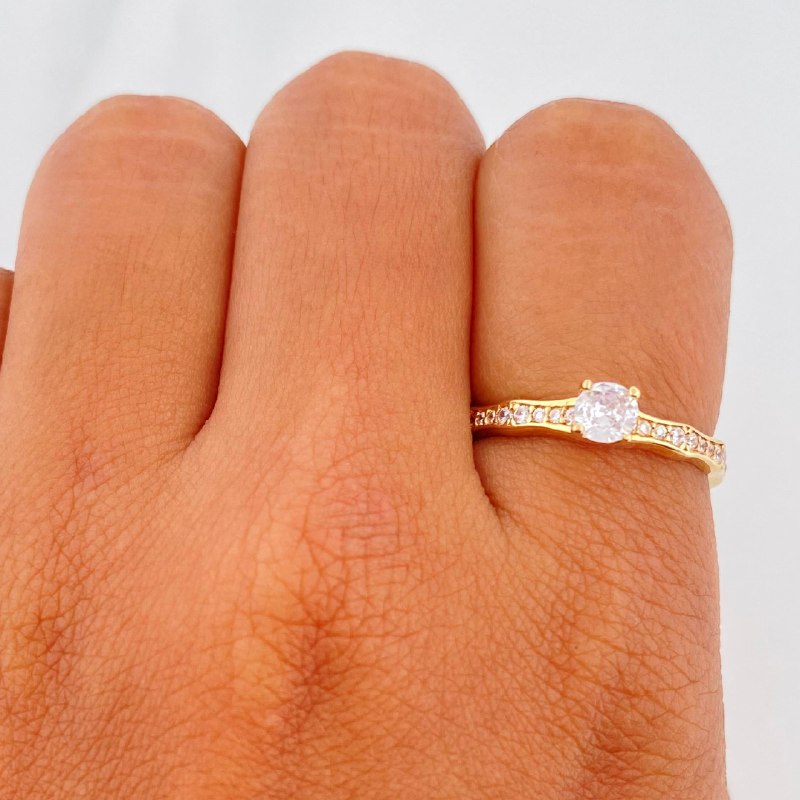 Anillo Solitario Churumbela 2 g / T6 1/2 Oro Amarillo 18K