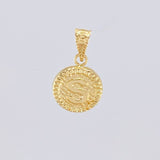Dije Circulo Letra S 0.6g / 1.7cm Oro Amarillo 18K