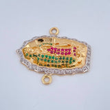 Herraje Virgen de Guadalupe 4.9gr / 2.5cm / Dos Oros Amarillo Blanco 18K $
