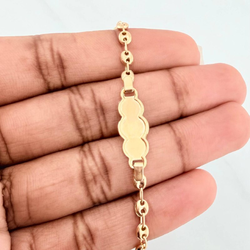Pulso Bebé Gc Placa Nube 1.55 g / 12.5 cm / 3.3 mm Oro Amarillo 18K