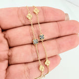 Pulso Trebol Aro Seguido 3.2 g / 21.8 cm / 4.8 mm Oro Amarillo 18K