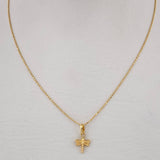 Set Cadena y Dije Militar + Libelula 1.7gr / Oro Amarillo 18K (Oferta) $