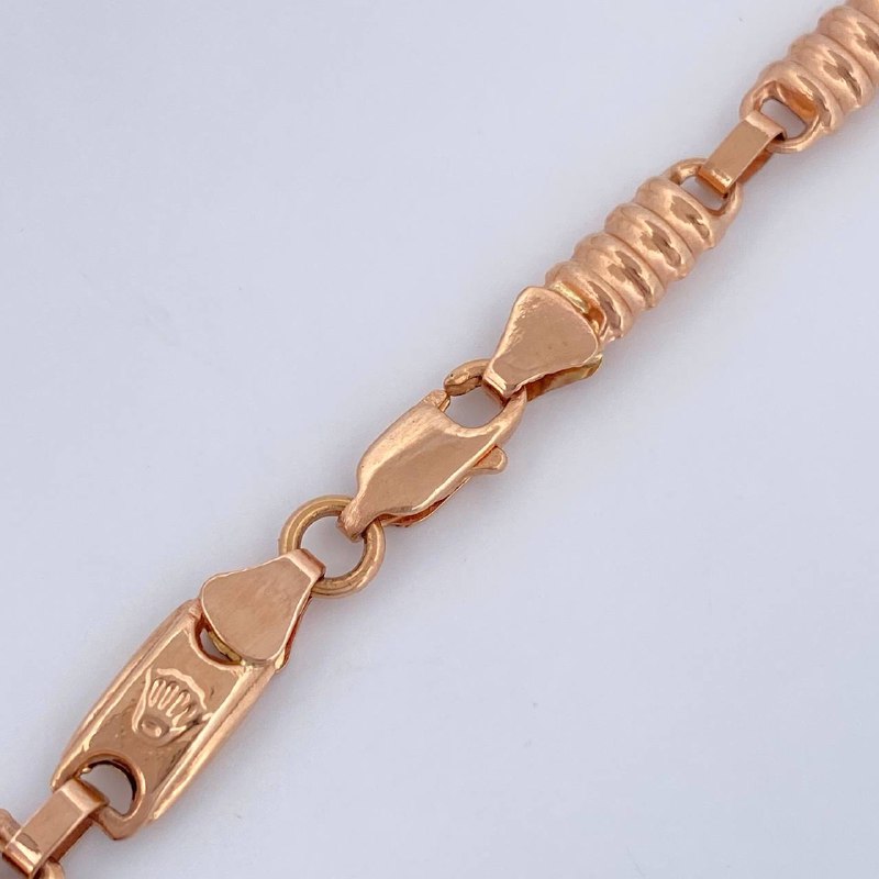 Cadena Rustica Cilindro Corona Rx 14.1gr / 64cm / Oro Rosa 18K &