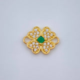 Herraje Trebol Cuatro Hojas 0.75gr / 1.2cm / Oro Amarillo 18K &