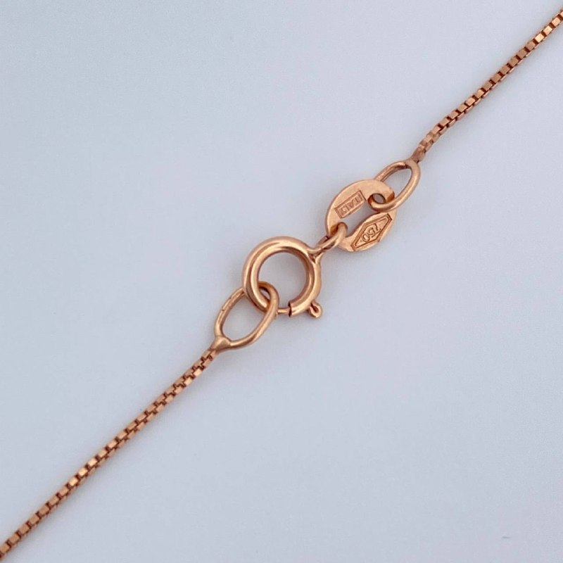 Set Cadena y Dije Veneciana + Silueta Corazon 1.75gr / Oro Rosa 18K (Oferta) $