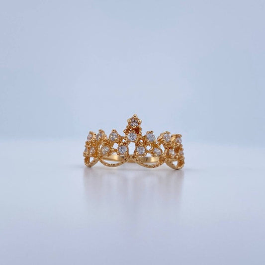 Anillo Corona Puntos 1.85gr / T6 / Oro Amarillo 18K &